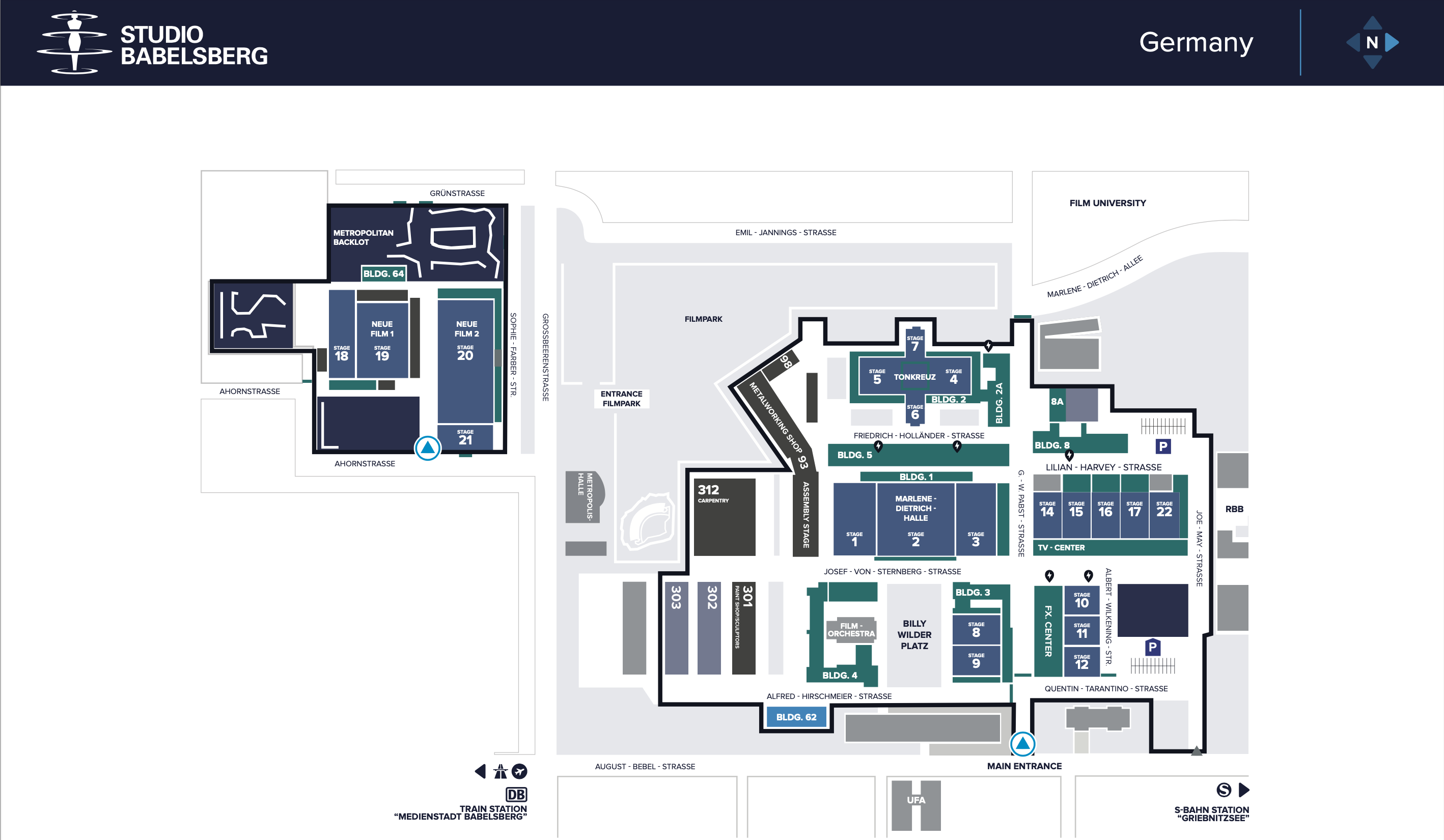 Studio Babelsberg Map